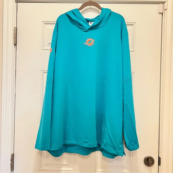 Miami Dolphins Nike Sideline Performance Long Sleeve Hoodie T-Shirt, 3XL - Picture 3 of 9